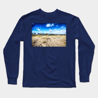 Sutton On Sea Beach Huts, lincolnshire, UK Long Sleeve T-Shirt